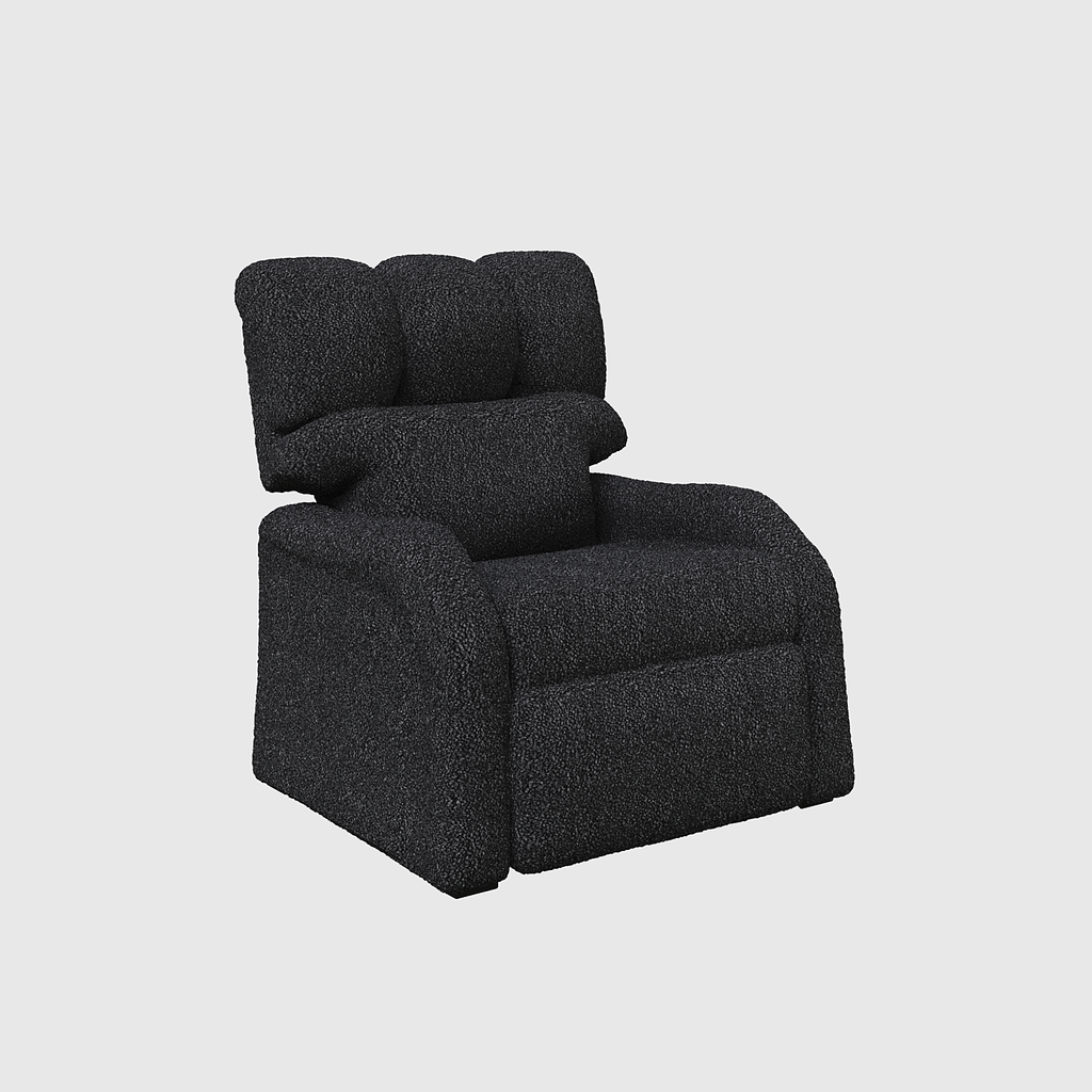 Reposet Madrid – Sillón Reclinable Tapizado en Bouclé, Diseño Moderno y Cómodo