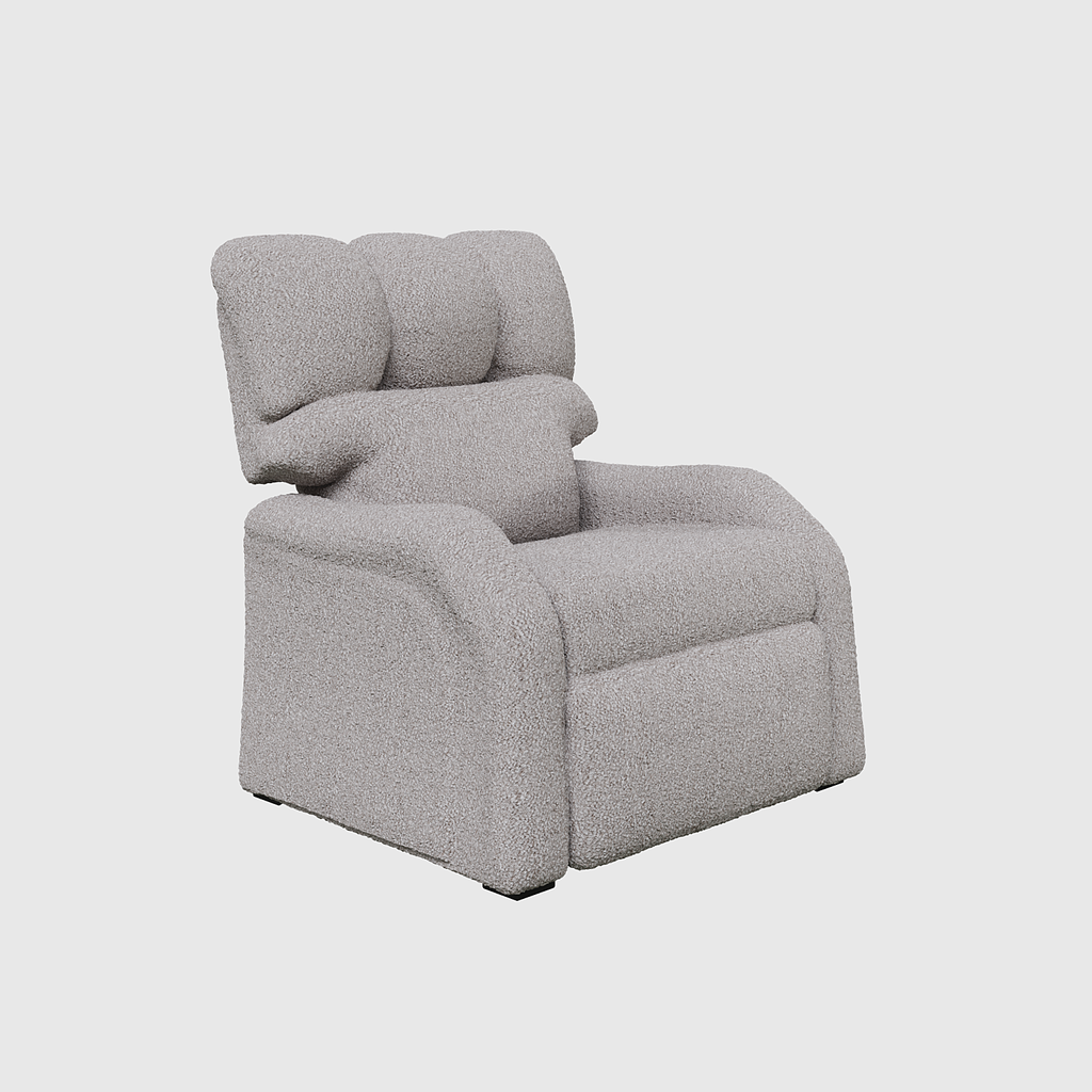 Reposet Madrid – Sillón Reclinable Tapizado en Bouclé, Diseño Moderno y Cómodo