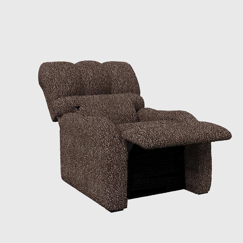 Reposet Madrid – Sillón Reclinable Tapizado en Bouclé, Diseño Moderno y Cómodo