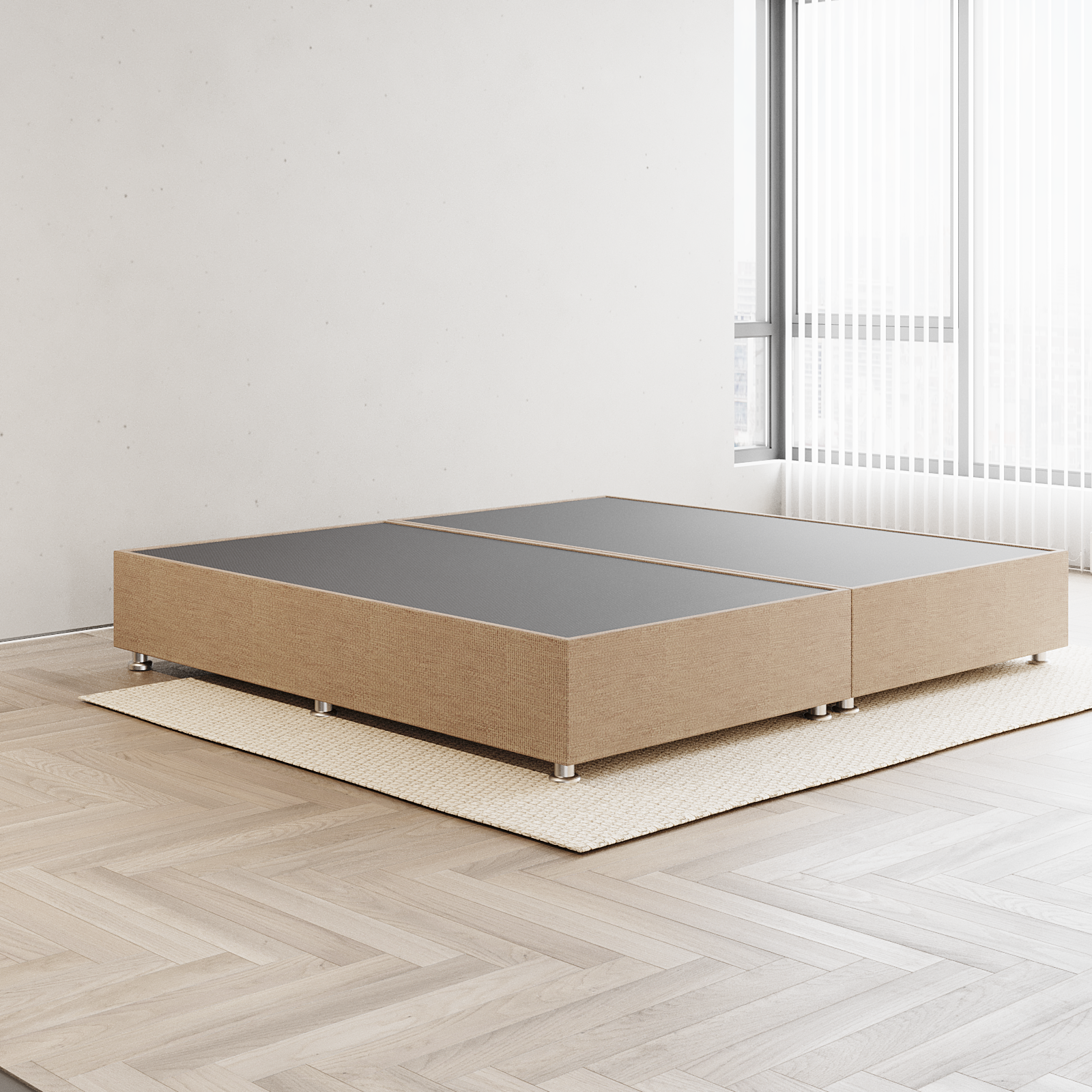 Base Box Luján  King Size – Tapizada en Linato o Terciopelo para Cama