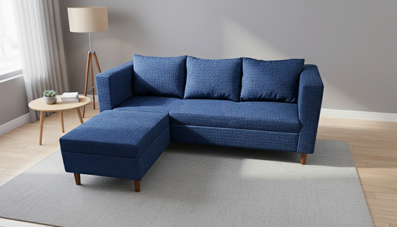 Sala Esquinera En L Sillón Roma | Sofá + Ottoman