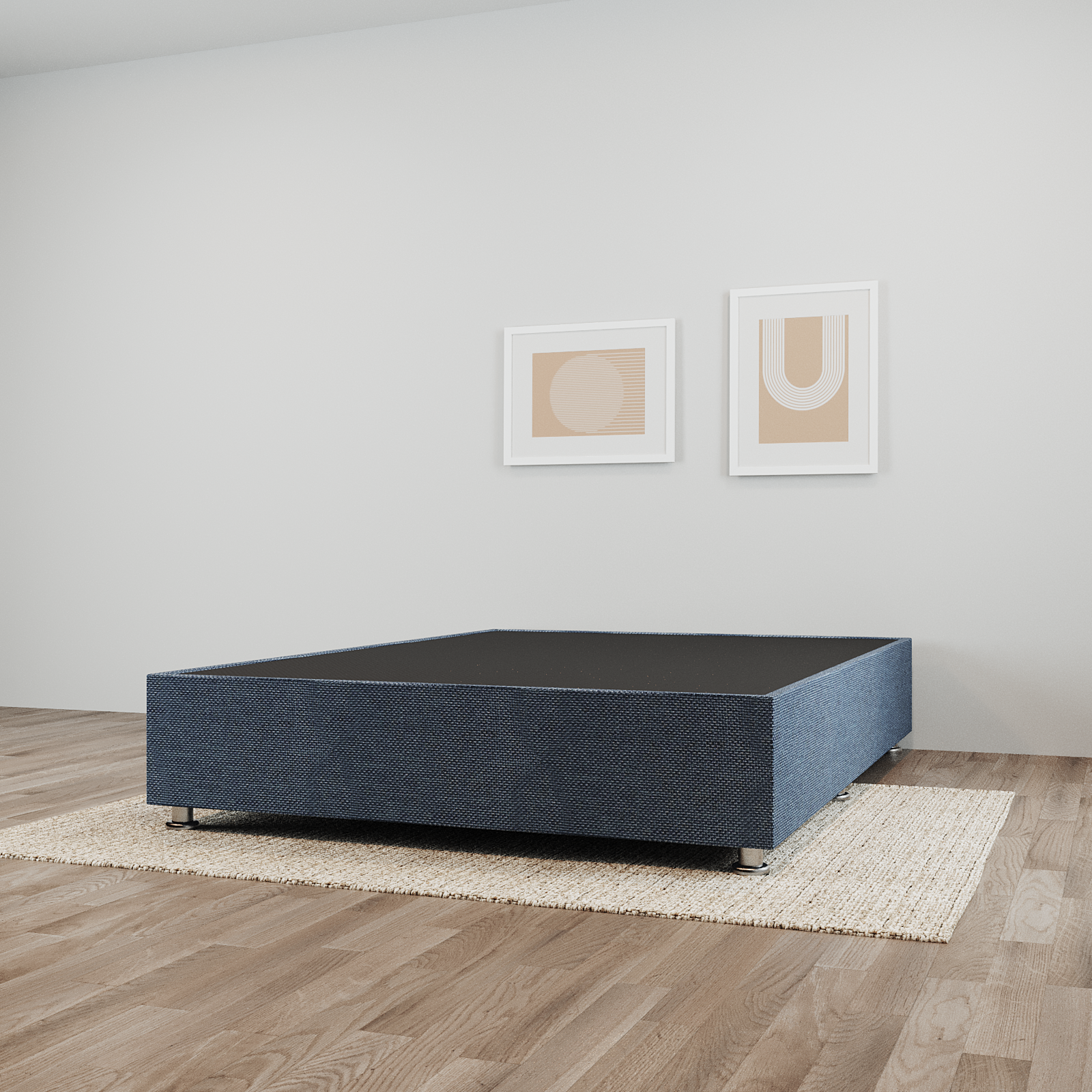 Base Box Luján  Matrimonial – Tapizada en Linato o Terciopelo para Cama