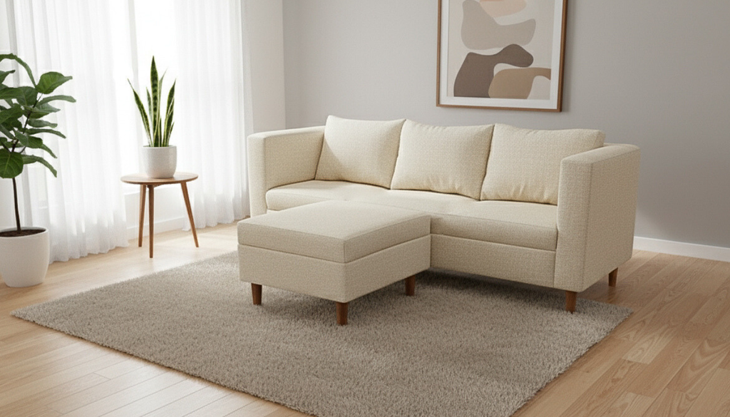 Sala Esquinera En L Sillón Roma | Sofá + Ottoman