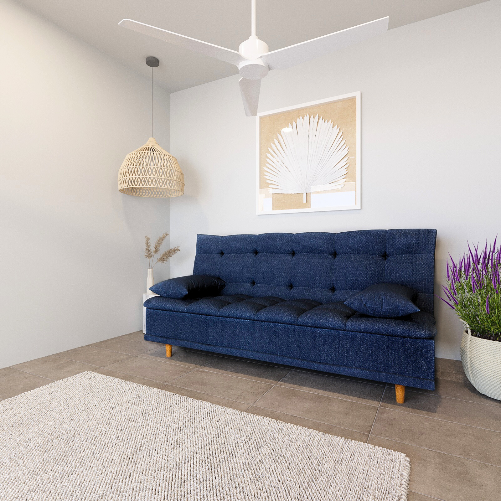 Sofá Cama Reclinable Janeiro – Tapizado en Oslo, Ideal para Sala Moderna