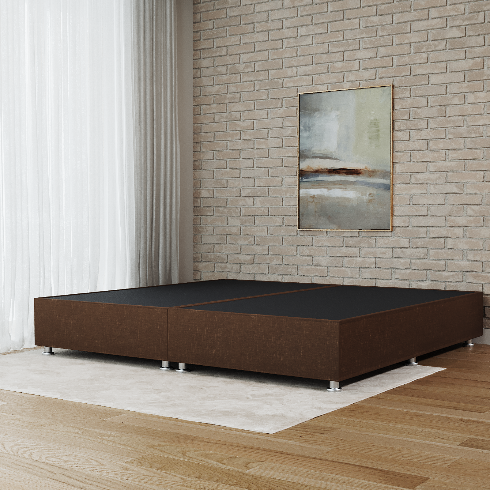 Base Box Luján  King Size – Tapizada en Linato o Terciopelo para Cama