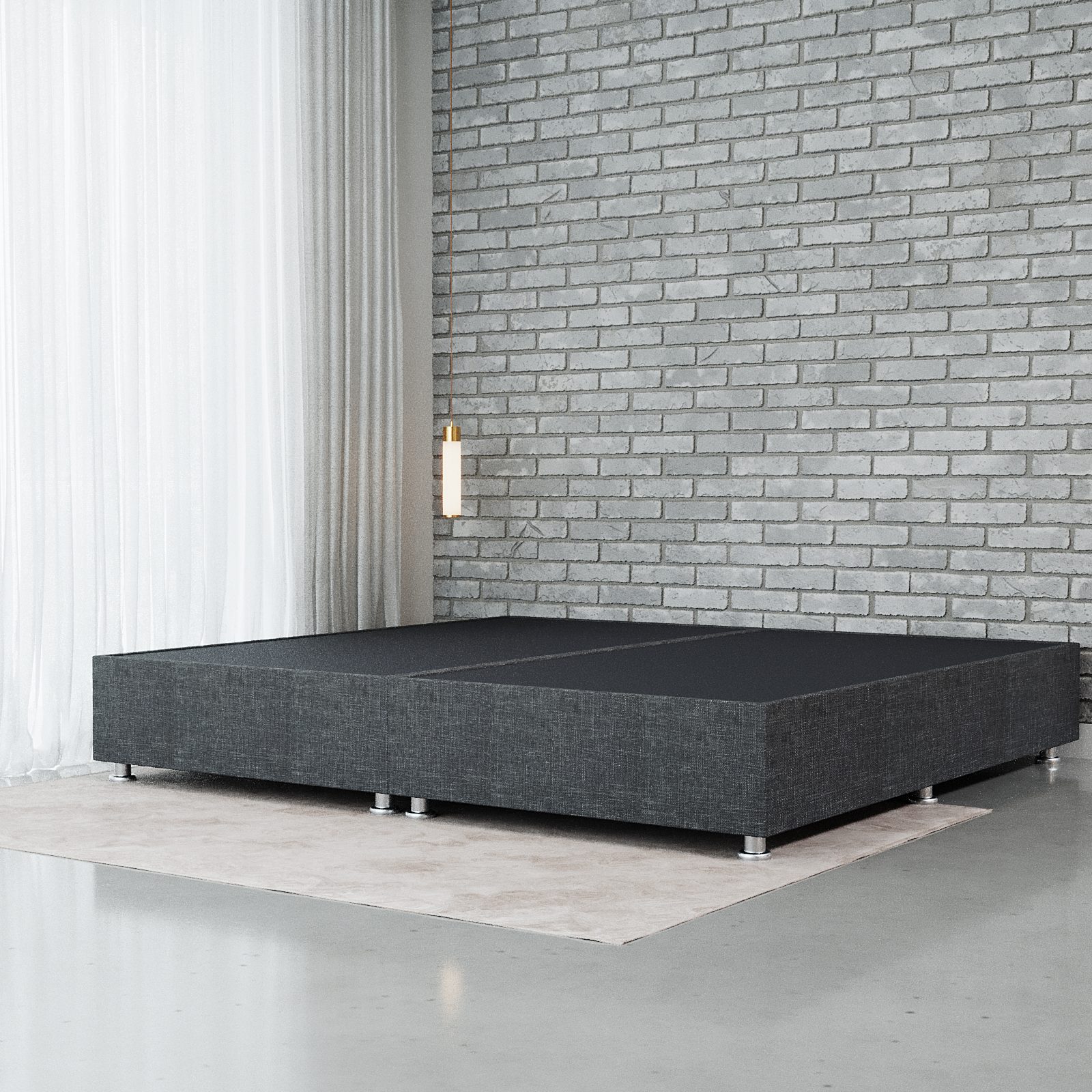 Base Box Luján  King Size – Tapizada en Linato o Terciopelo para Cama
