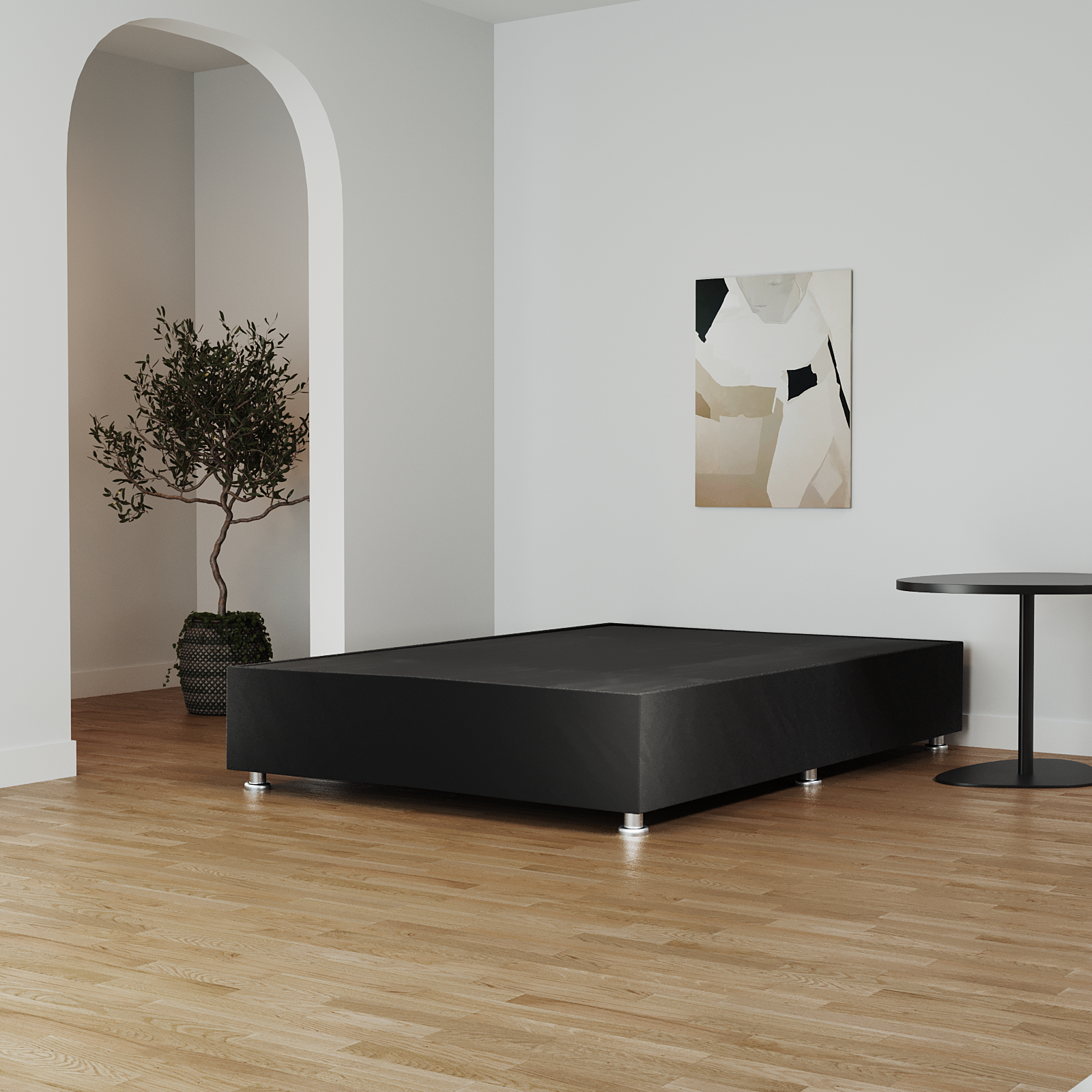 Base Box Luján  Matrimonial – Tapizada en Linato o Terciopelo para Cama