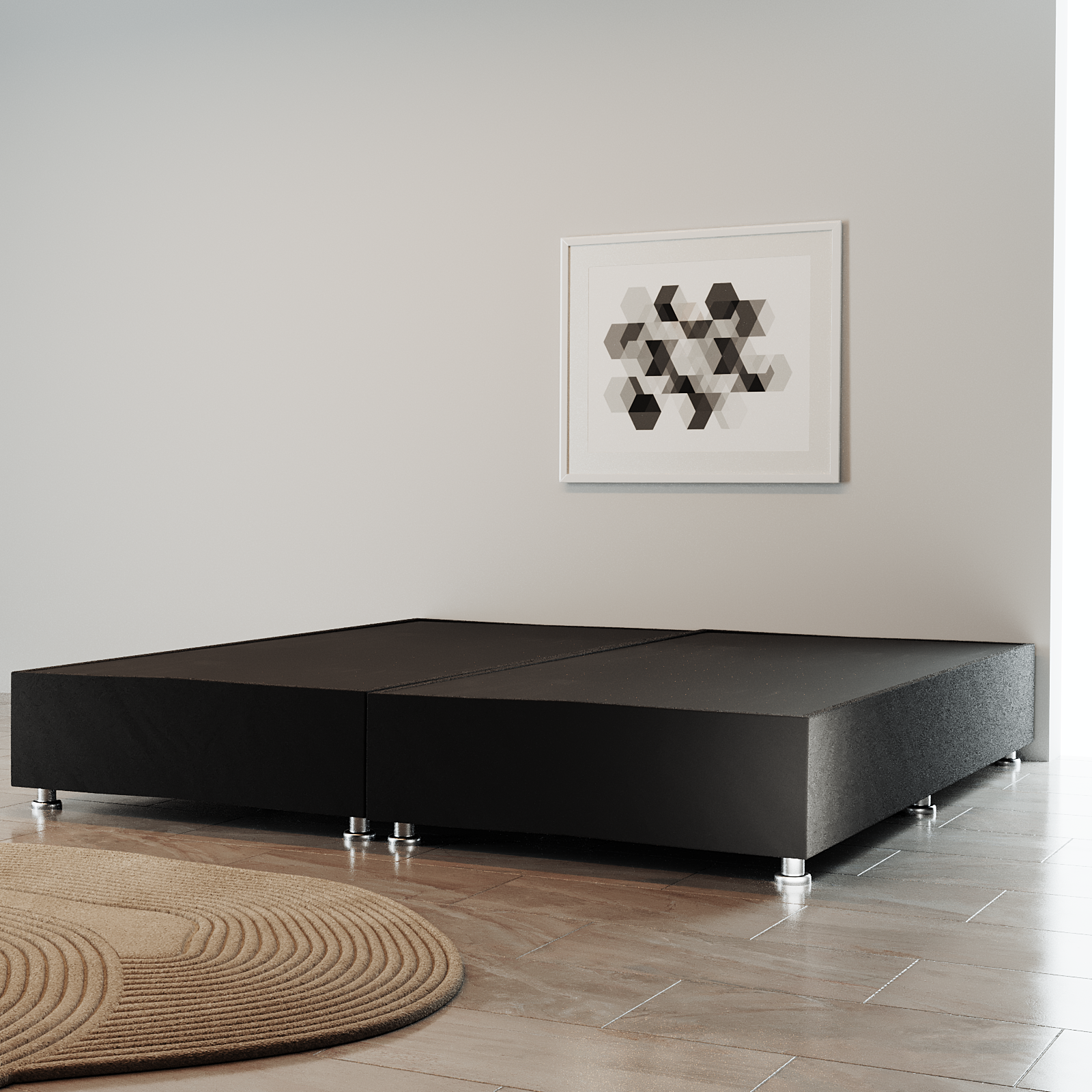 Base Box Luján  King Size – Tapizada en Linato o Terciopelo para Cama