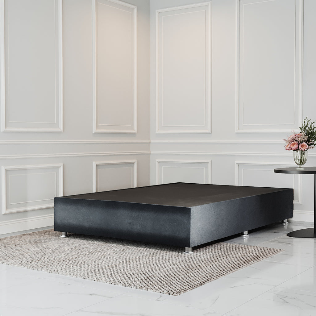 Base Box Luján  Matrimonial – Tapizada en Linato o Terciopelo para Cama