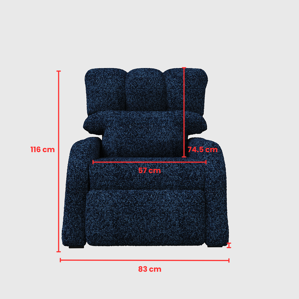 Reposet Madrid – Sillón Reclinable Tapizado en Bouclé, Diseño Moderno y Cómodo