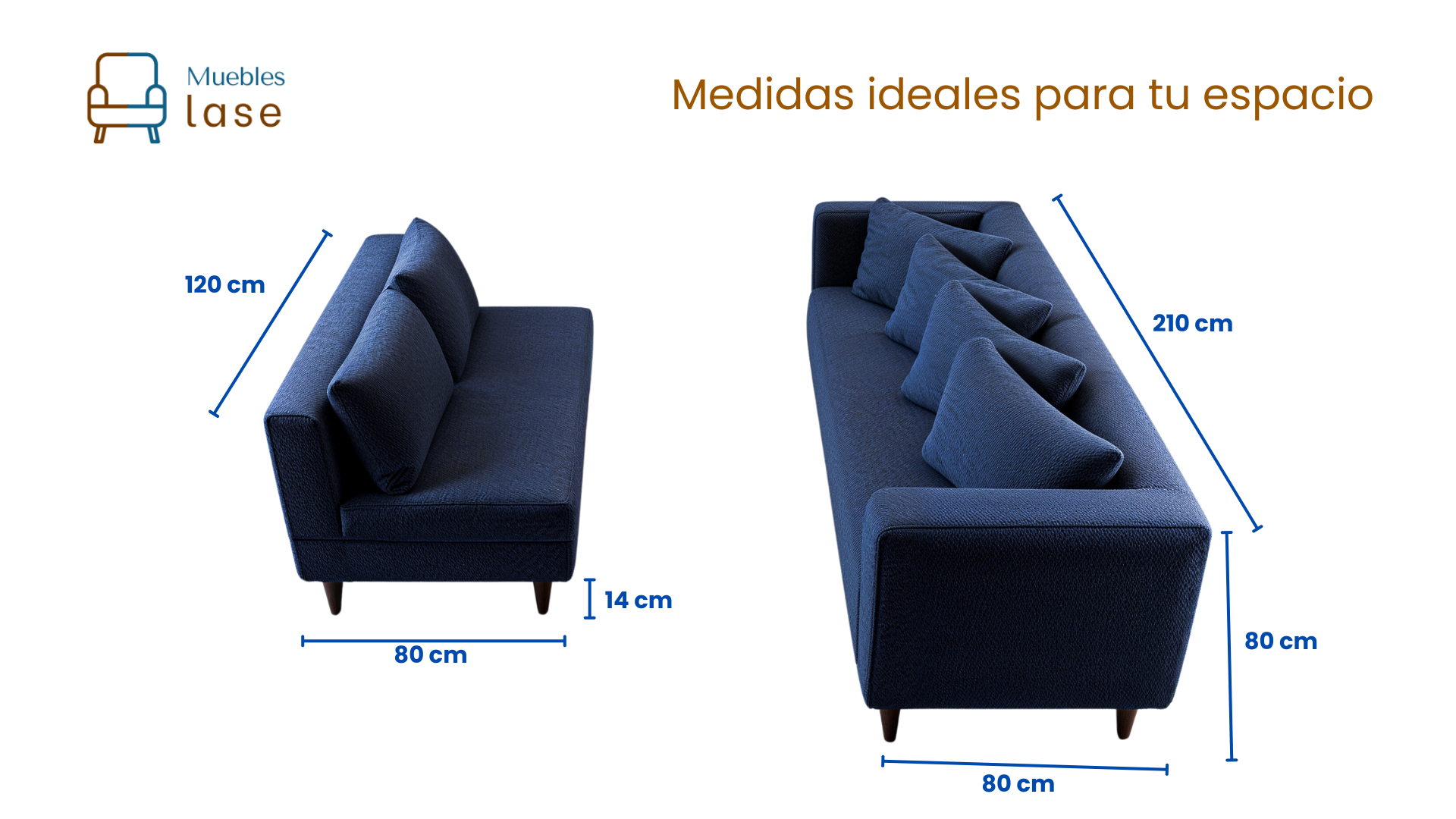 Sala Italia Moderna – Sofá + Loveseat Tapizados en Tela Razor de Tejido Suave