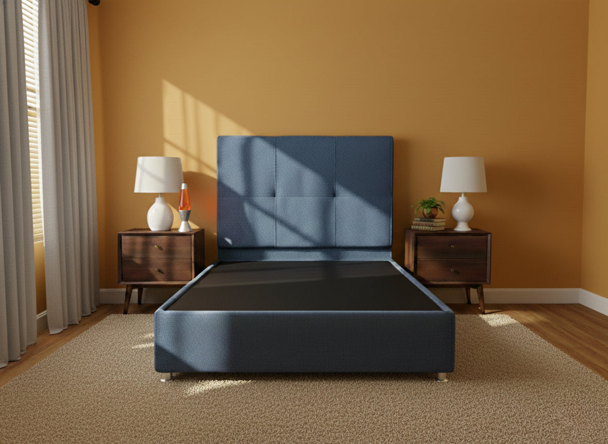 Cama Queen Size| Box + Cabecera  | Tapiz Oslo