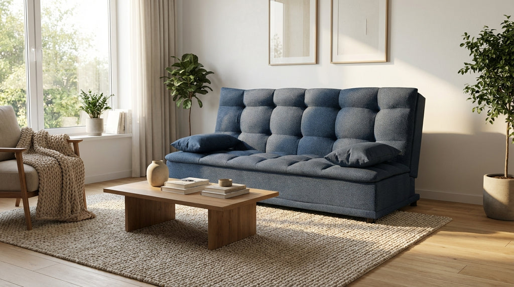 Sofá Cama Río Reclinable 3 Posiciones 3 Plazas con Cojines
