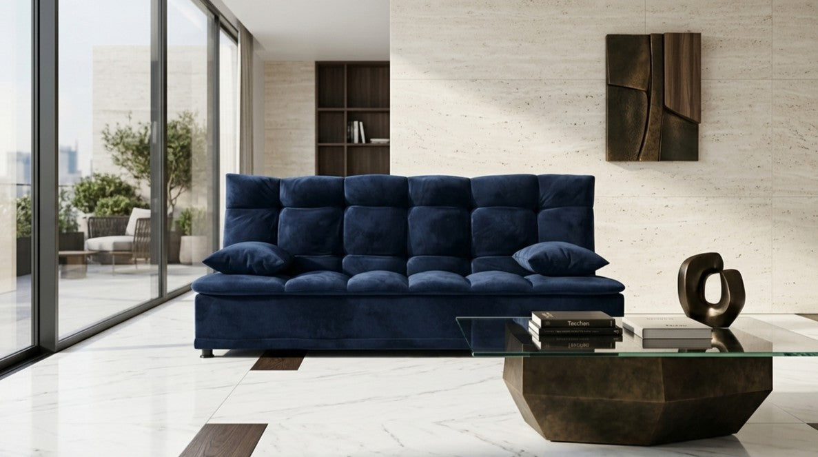 Sofá Cama Río Reclinable 3 Posiciones 3 Plazas con Cojines