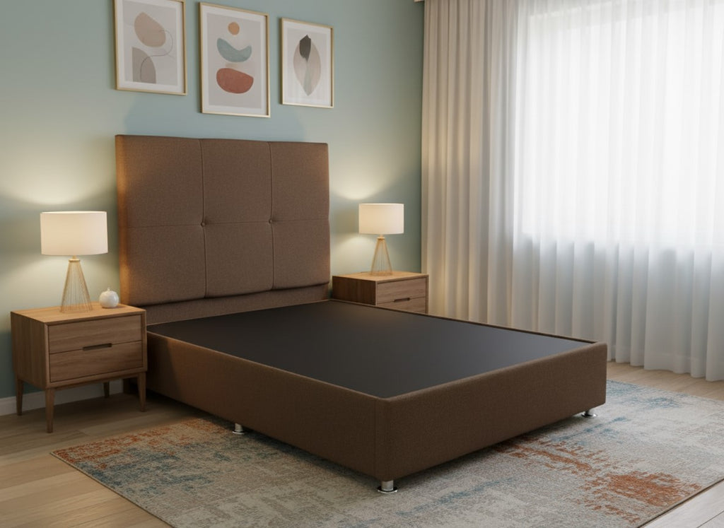 Cama Queen Size| Box + Cabecera  | Tapiz Oslo
