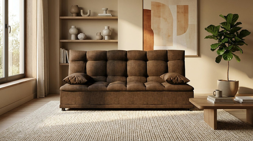 Sofá Cama Río Reclinable 3 Posiciones 3 Plazas con Cojines