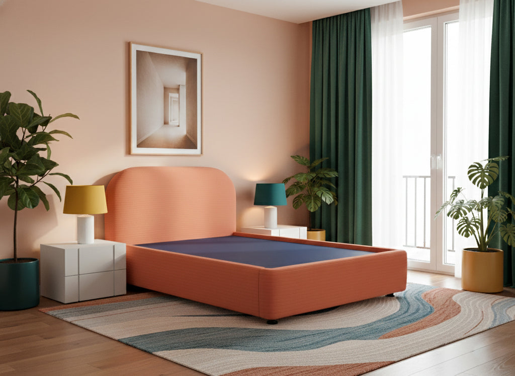 Cama Matrimonial  | Base Box + Cabecera | Suave y Elegante