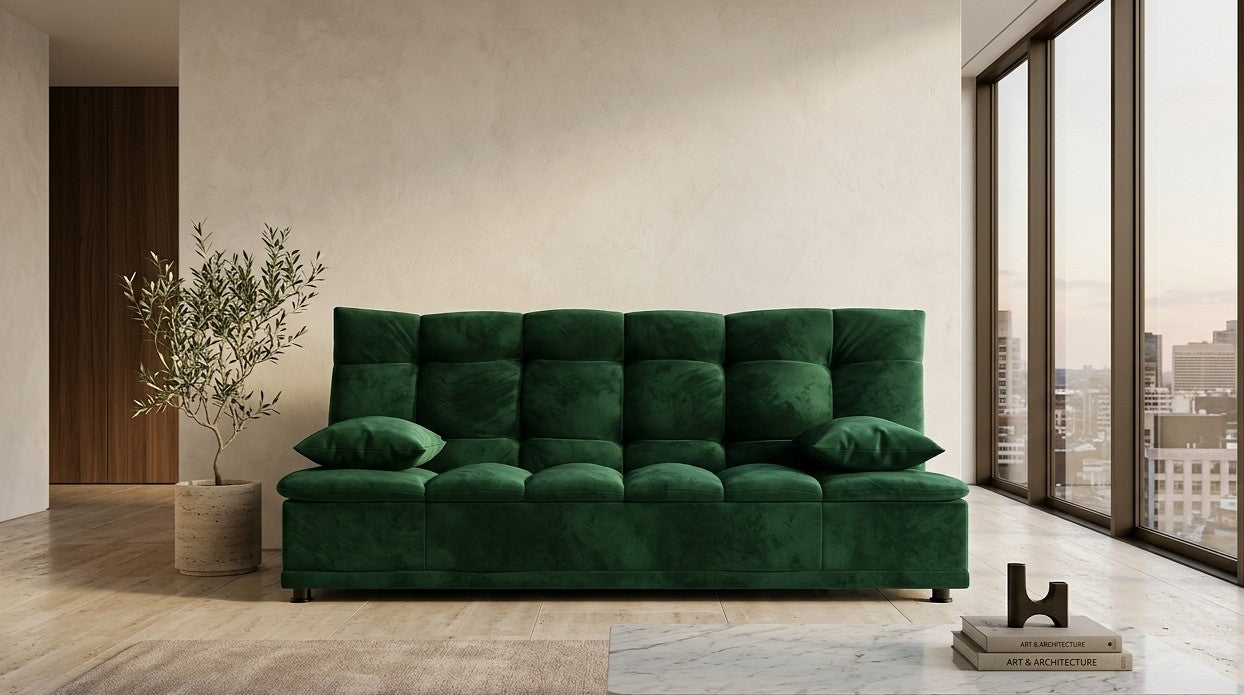 Sofá Cama Río Reclinable 3 Posiciones 3 Plazas con Cojines