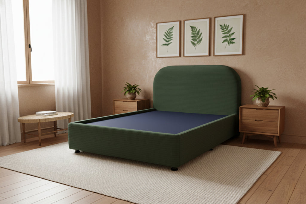 Cama Matrimonial  | Base Box + Cabecera | Suave y Elegante