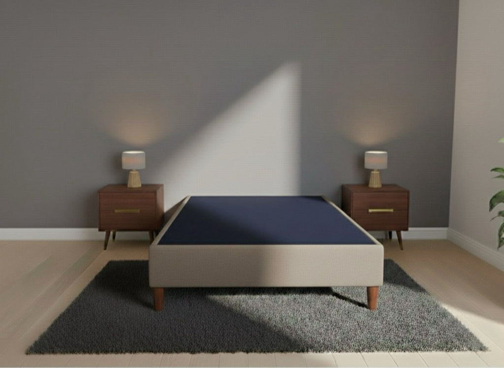 Cama Matrimonial| Box + Cabecera -  Tapiz Oslo