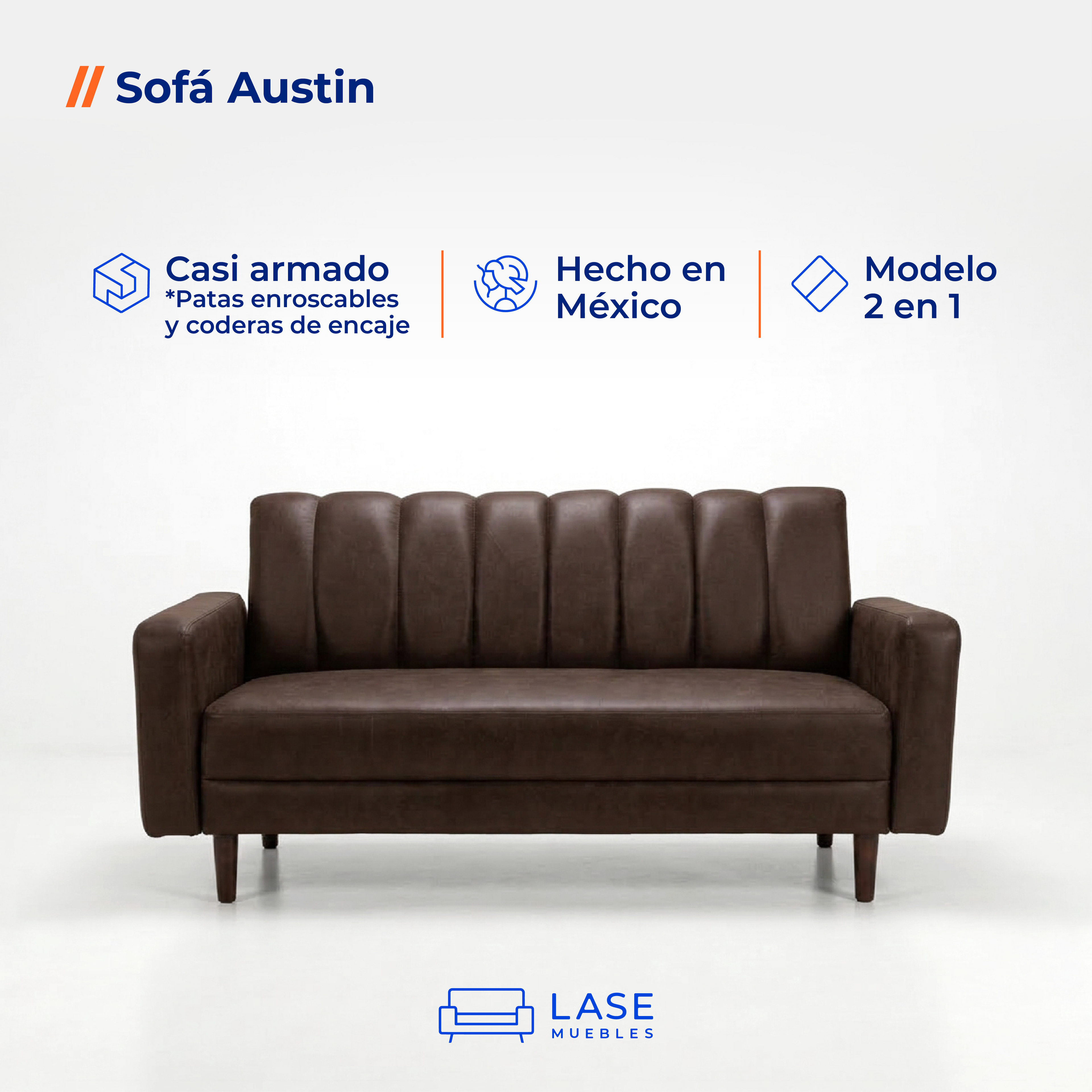 Sofá Cama Austin Reclinable 3 Posiciones