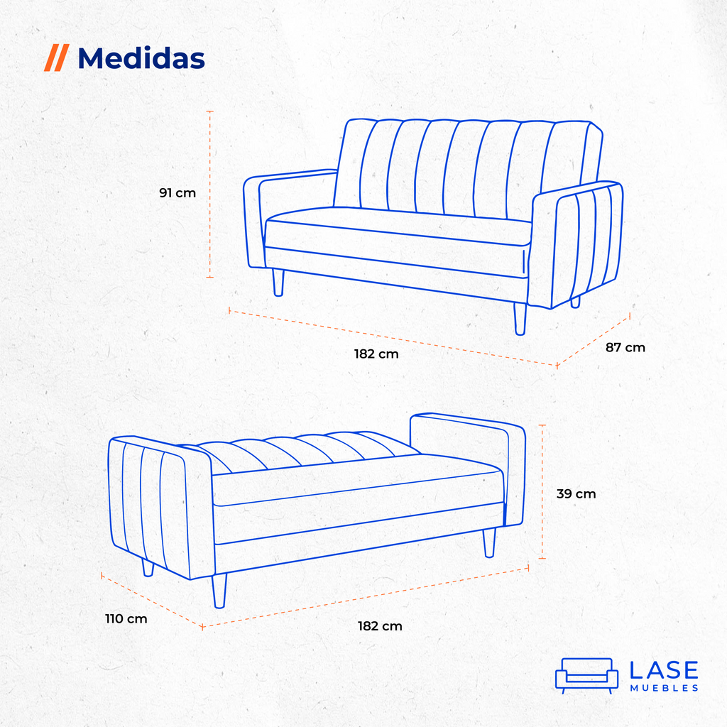 Sofá Cama Austin Reclinable 3 Posiciones