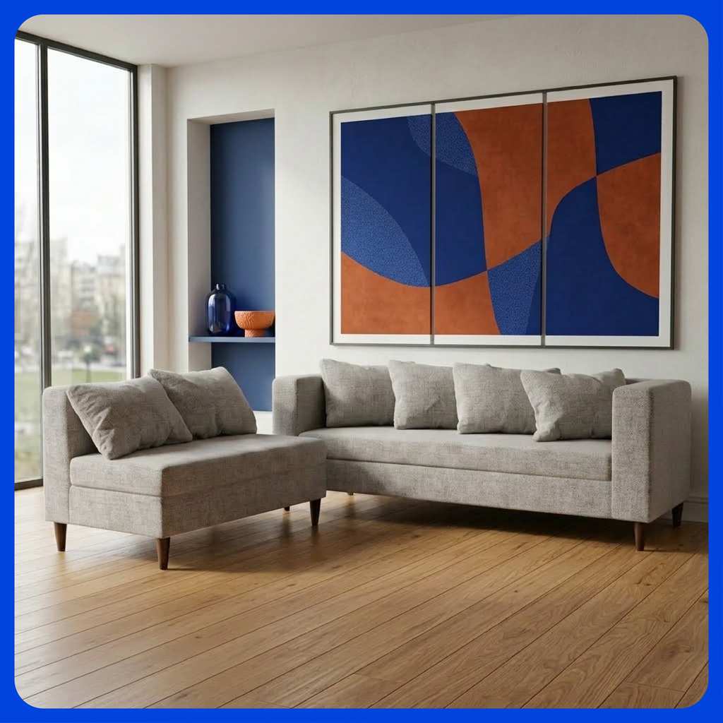 Sala Esquinera  Italia Sofá + Loveseat Configurable en L