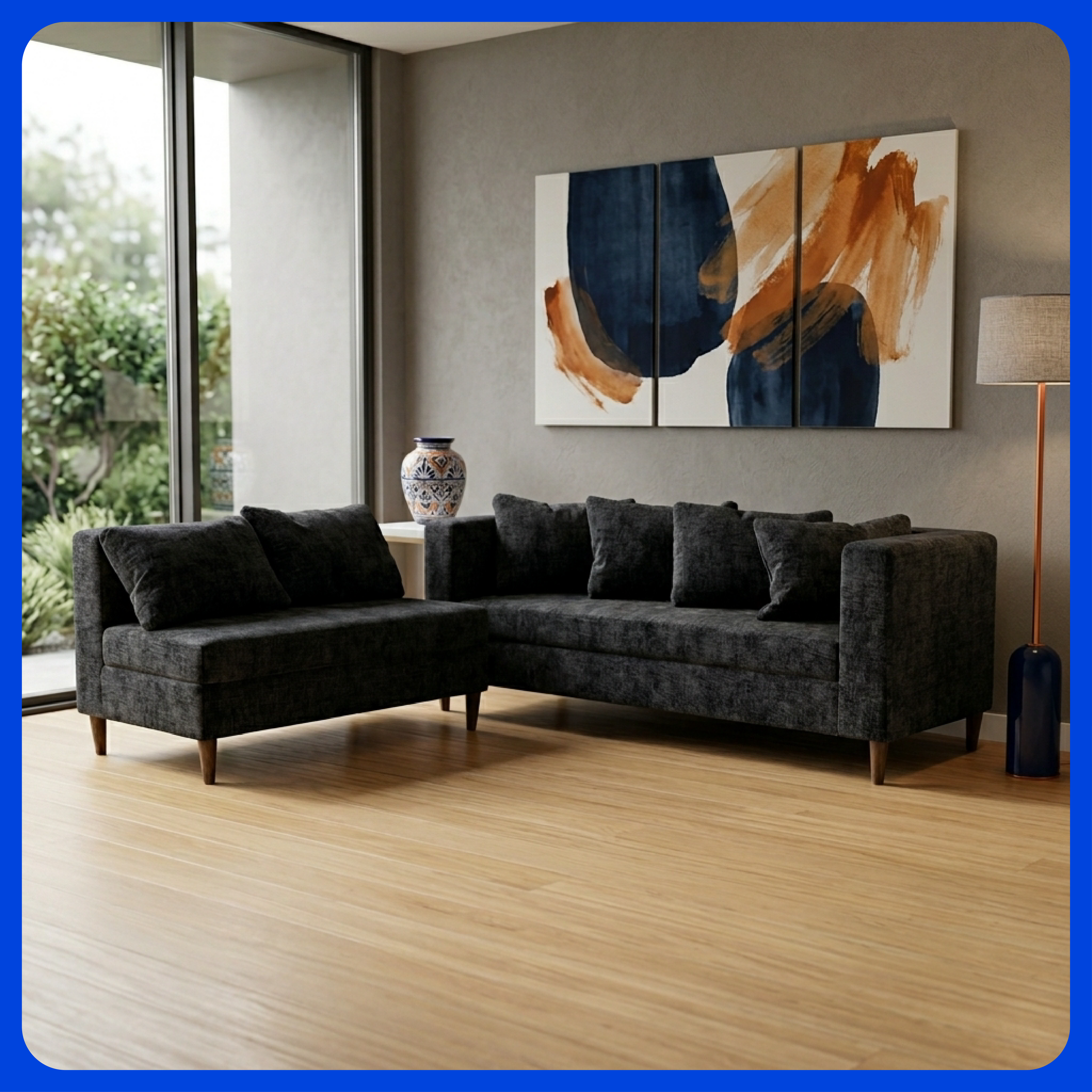 Sala Esquinera  Italia Sofá + Loveseat Configurable en L