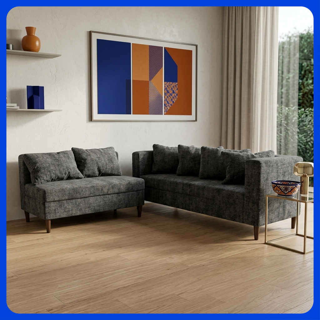 Sala Esquinera  Italia Sofá + Loveseat Configurable en L