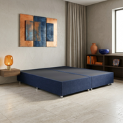 Base Cama Box Luján King Size Resistente y Silenciosa Tapiz Lino