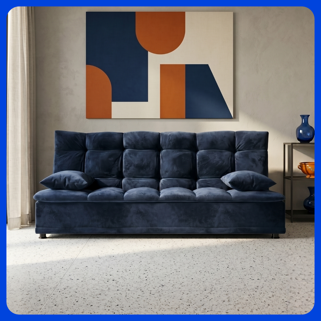 Sofá Cama Río Reclinable 3 Posiciones 3 Plazas con Cojines