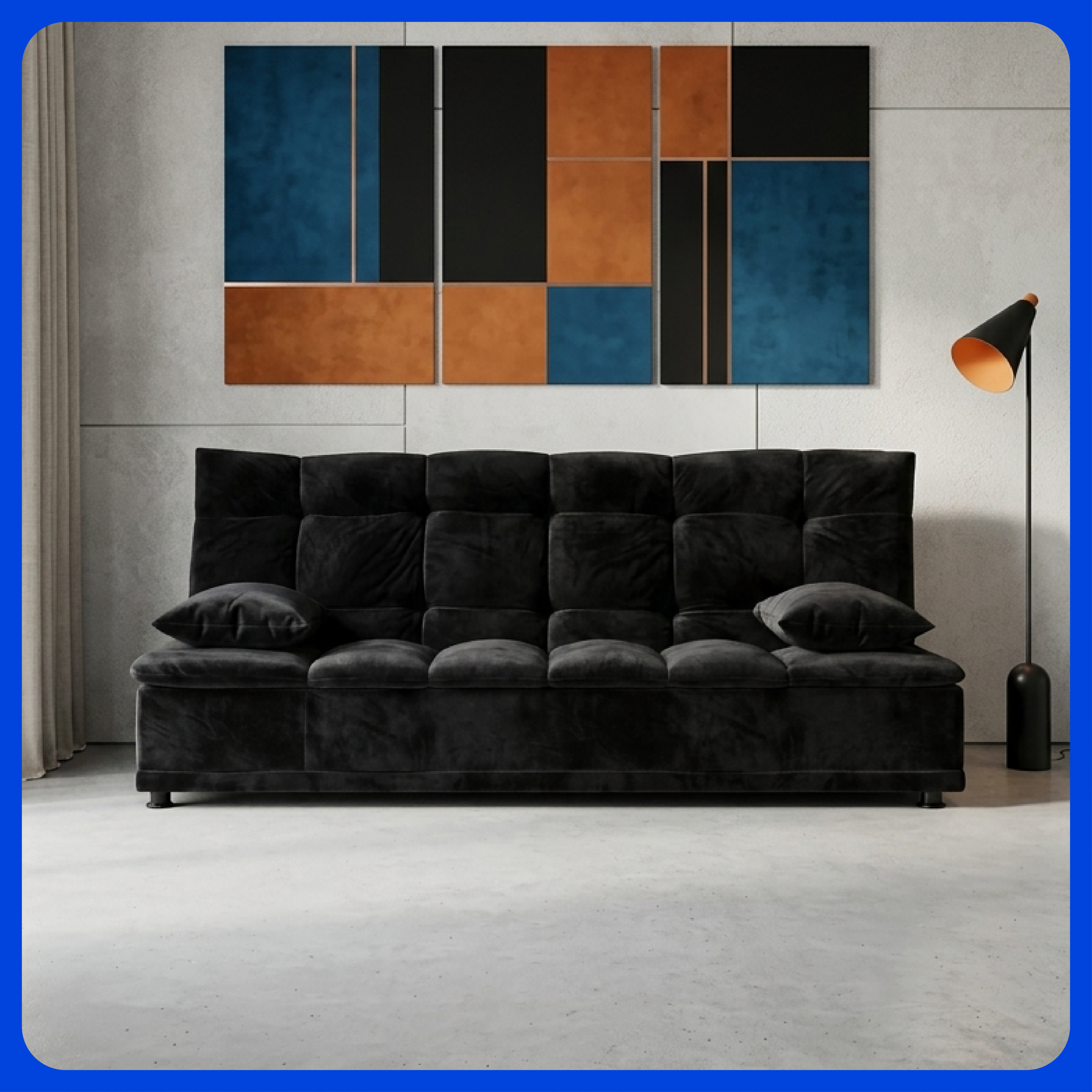 Sofá Cama Janeiro Velvet Reclinable 3 Posiciones