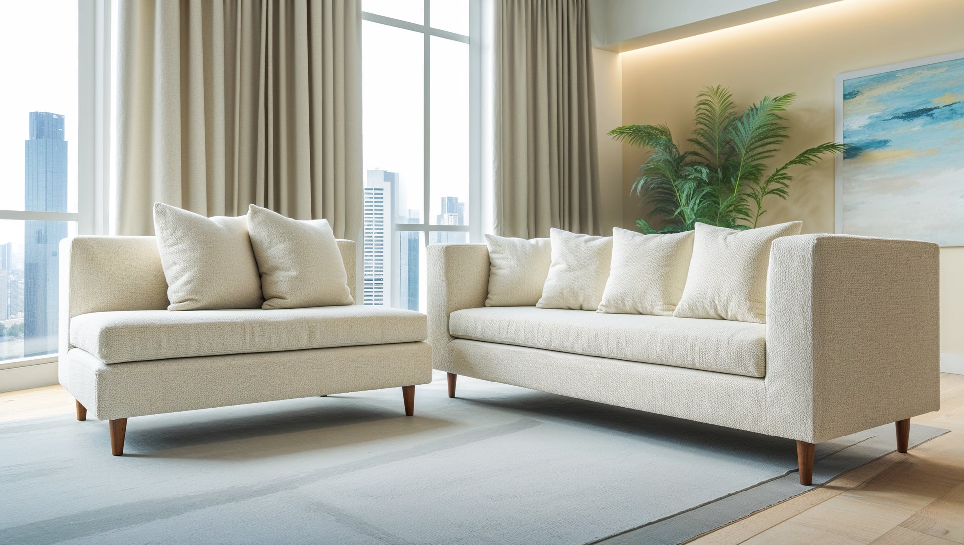 Sala Esquinera en L Italia | Sofá Modular + Loveseat Reversible