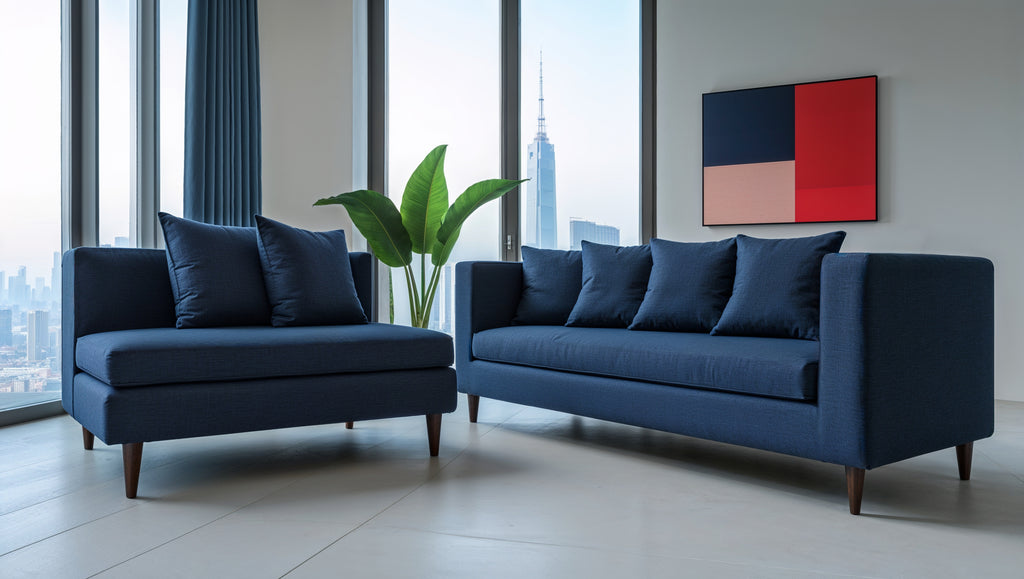 Sala Esquinera en L Italia | Sofá Modular + Loveseat Reversible