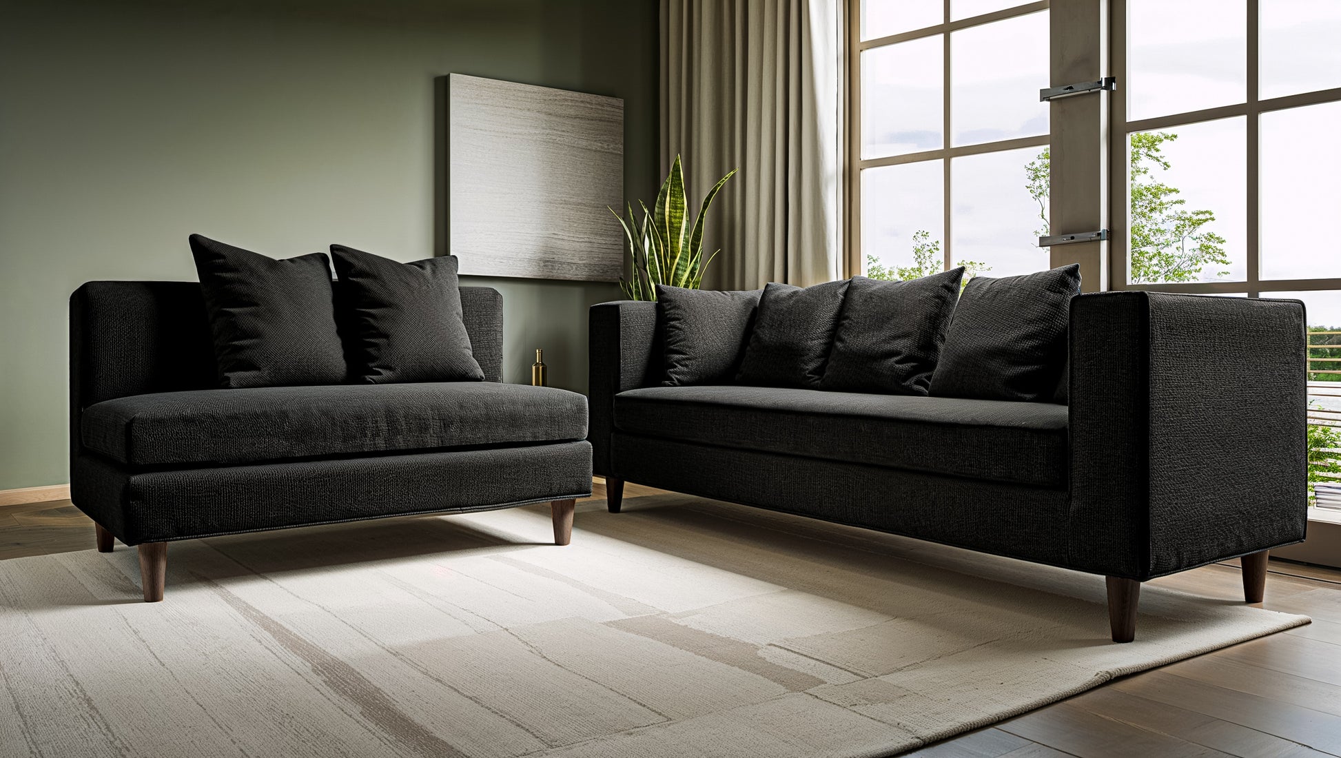 Sala Esquinera en L Italia | Sofá Modular + Loveseat Reversible