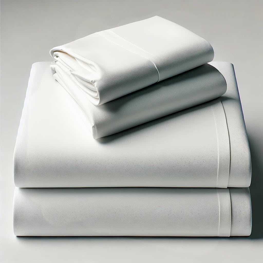 Sábanas matrimoniales blancas