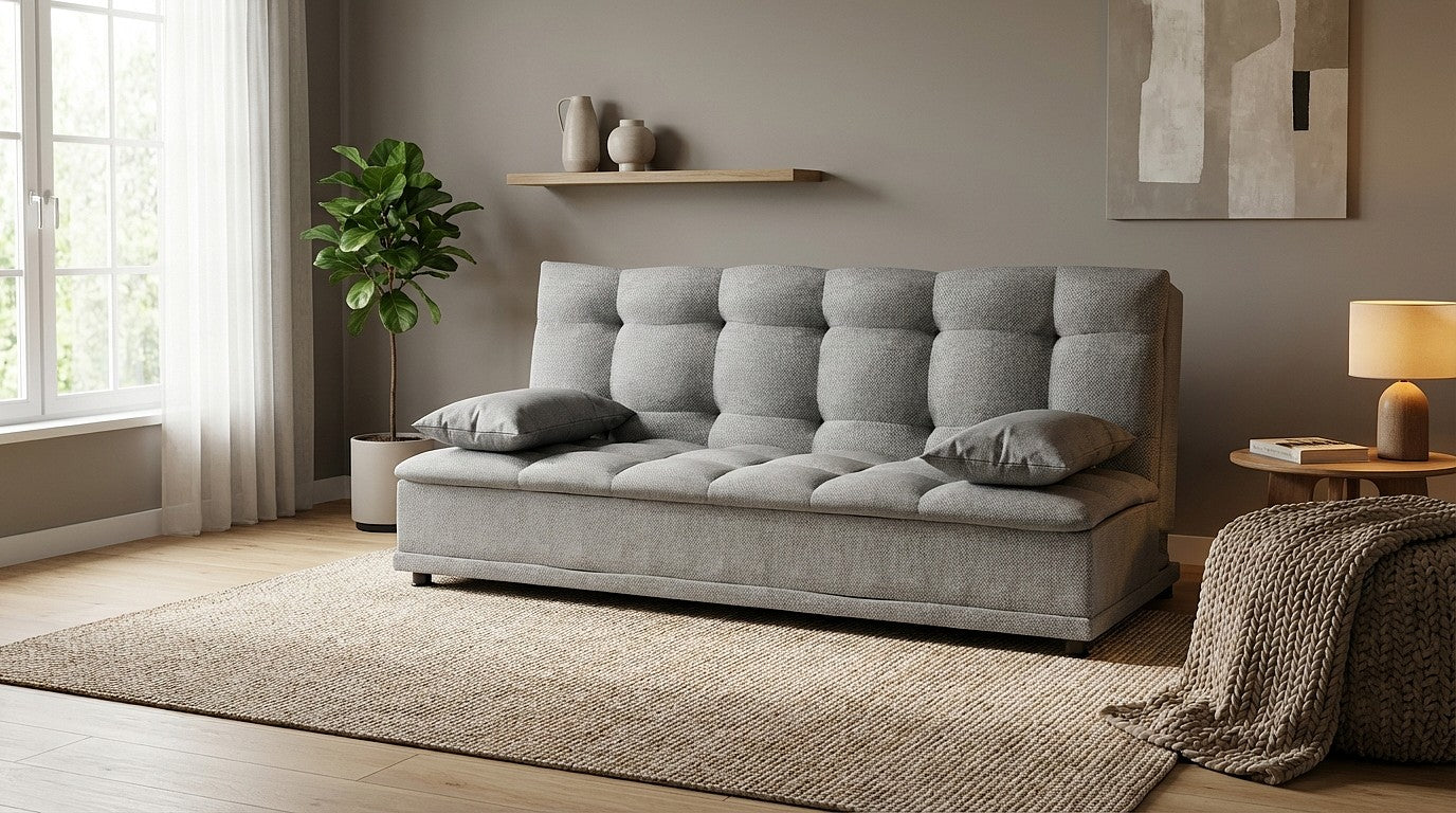 Sofá Cama Río Reclinable 3 Posiciones 3 Plazas con Cojines